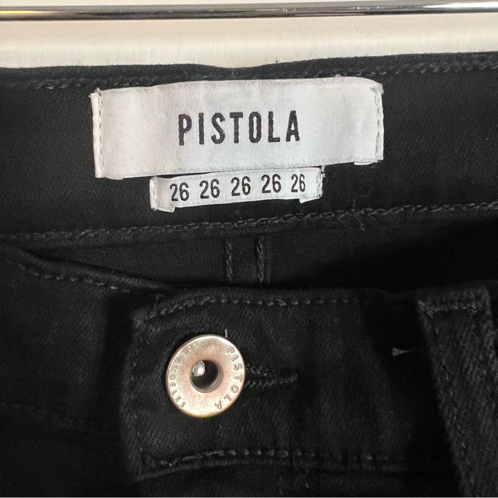 Like New Pistola Black Denim Skinny Fit Distressed Jeans - Picture 6 of 6